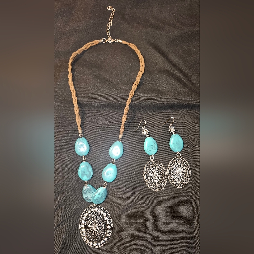 Turquoise and Silver Jewelry Set